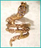 Anel Cobra com Strass