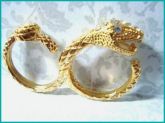 Anel Duplo Cobra com Strass